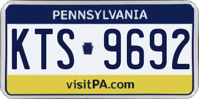 PA license plate KTS9692