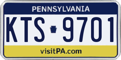 PA license plate KTS9701