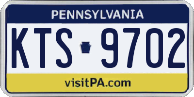 PA license plate KTS9702