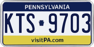 PA license plate KTS9703