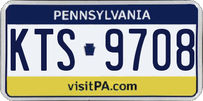 PA license plate KTS9708