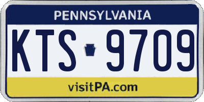 PA license plate KTS9709