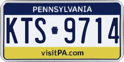 PA license plate KTS9714