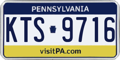 PA license plate KTS9716