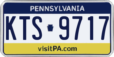 PA license plate KTS9717