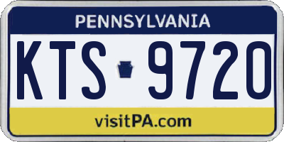 PA license plate KTS9720