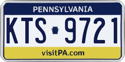 PA license plate KTS9721