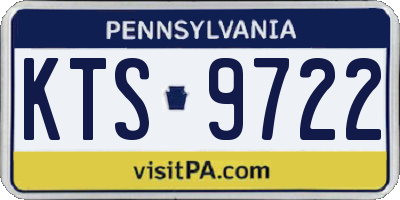 PA license plate KTS9722