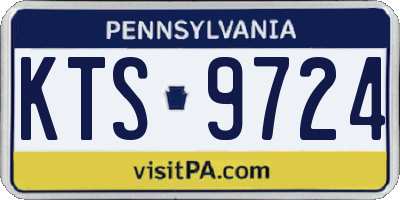 PA license plate KTS9724