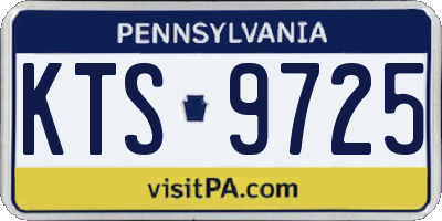 PA license plate KTS9725