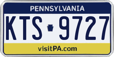 PA license plate KTS9727