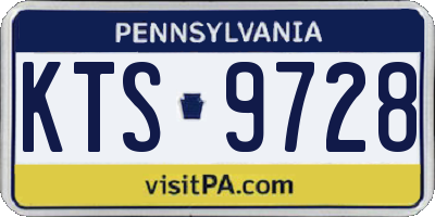 PA license plate KTS9728