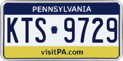 PA license plate KTS9729