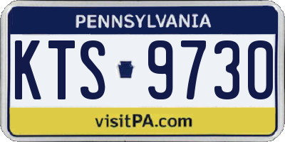 PA license plate KTS9730