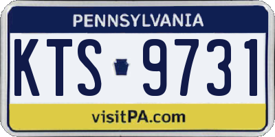 PA license plate KTS9731