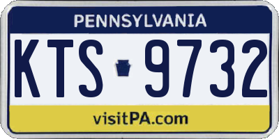 PA license plate KTS9732