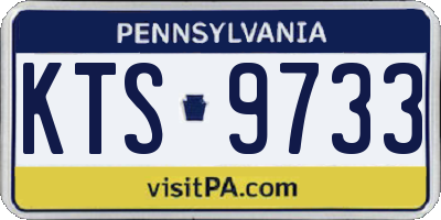 PA license plate KTS9733