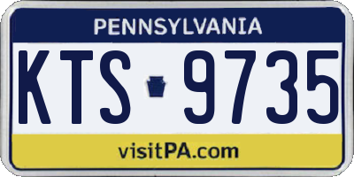 PA license plate KTS9735