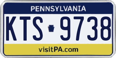 PA license plate KTS9738