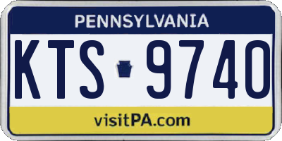 PA license plate KTS9740
