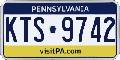 PA license plate KTS9742