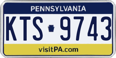 PA license plate KTS9743