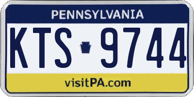 PA license plate KTS9744