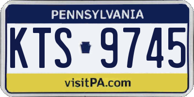 PA license plate KTS9745
