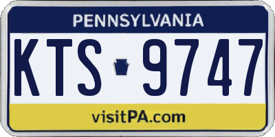 PA license plate KTS9747