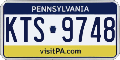 PA license plate KTS9748