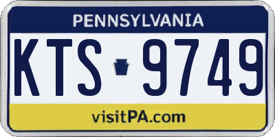 PA license plate KTS9749