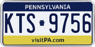 PA license plate KTS9756