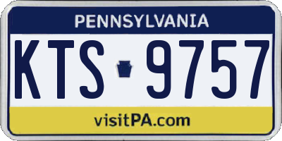 PA license plate KTS9757