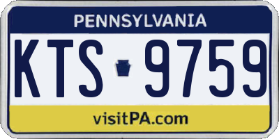 PA license plate KTS9759