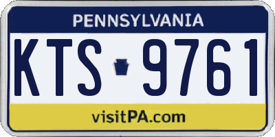 PA license plate KTS9761