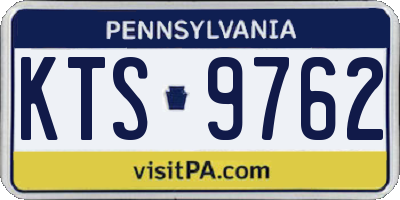 PA license plate KTS9762