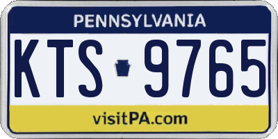 PA license plate KTS9765