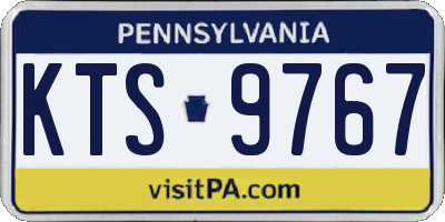 PA license plate KTS9767