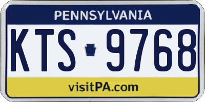 PA license plate KTS9768