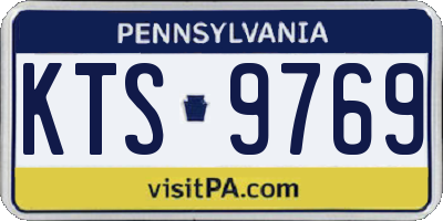 PA license plate KTS9769