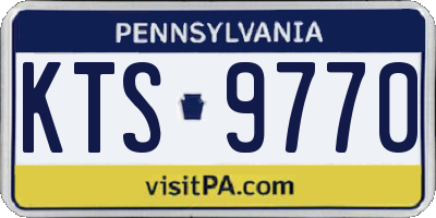 PA license plate KTS9770