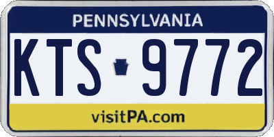 PA license plate KTS9772