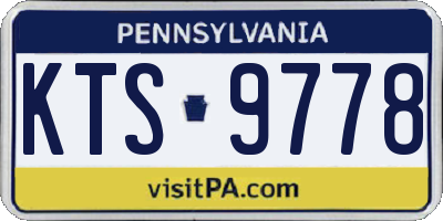 PA license plate KTS9778