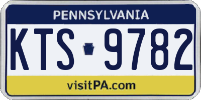 PA license plate KTS9782