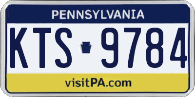 PA license plate KTS9784