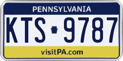 PA license plate KTS9787