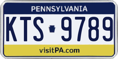 PA license plate KTS9789