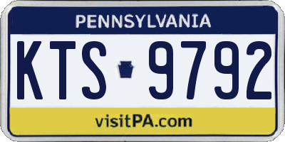 PA license plate KTS9792