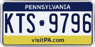 PA license plate KTS9796