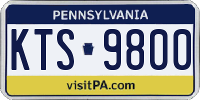 PA license plate KTS9800